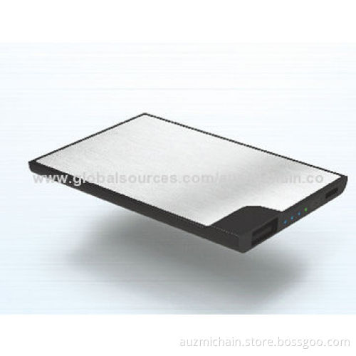 Credit Card-shaped Ultra-thin Power Banks with 1,000mAh, 3.7V Battery Capacity